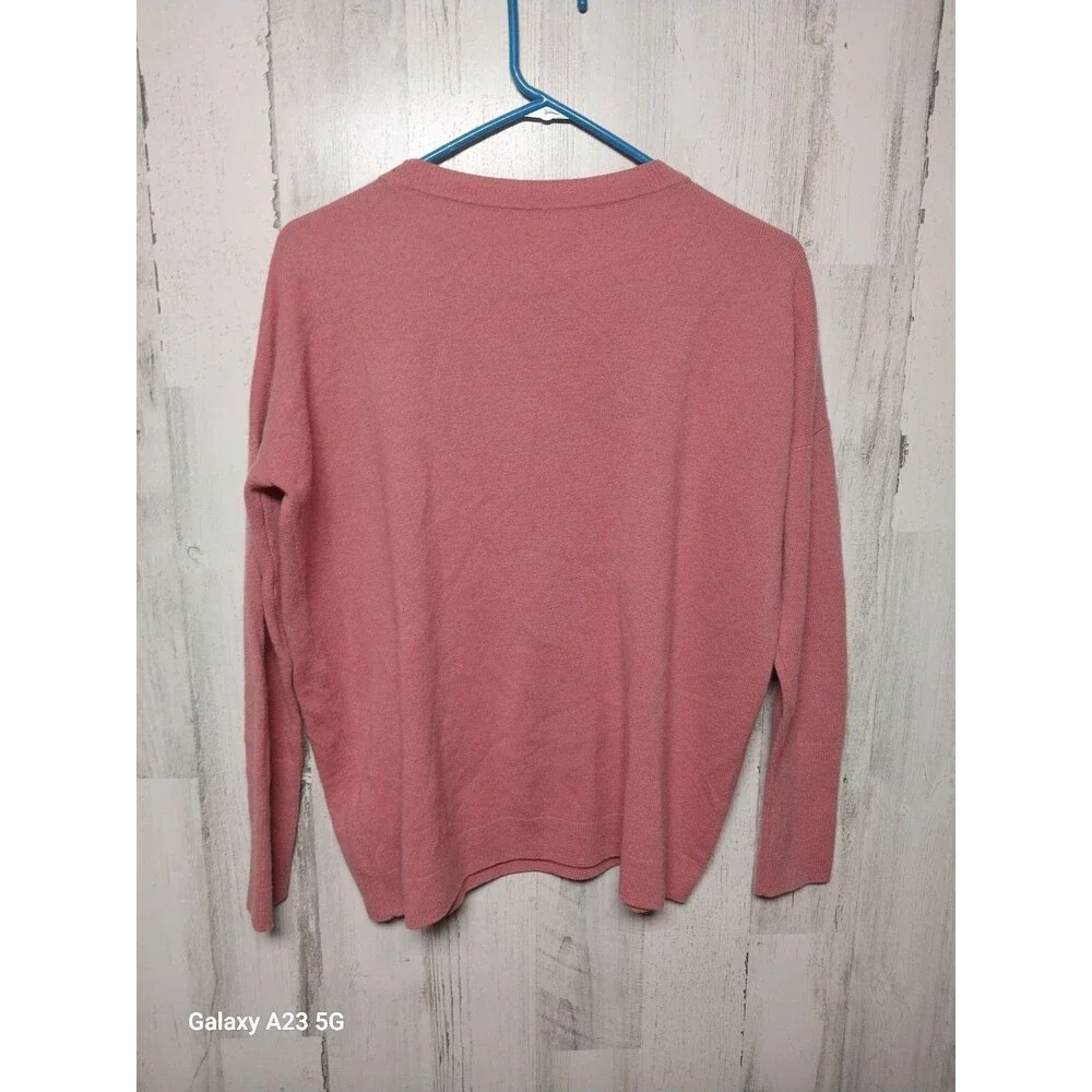 J. Crew 100% Cashmere Pink XS Crewneck Sweater